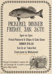 Pickerel dinner coming up at Royal Canadian Legion Branch 24